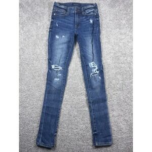 Aeropostale‎ Stacked Ultra Skinny Distressed Ripped Jeans Size 27/28